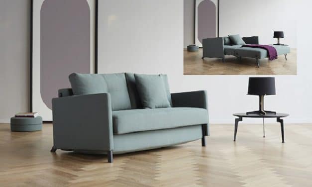 Cubed 02 140 bäddsoffa med armstöd från Danska Innovation Living