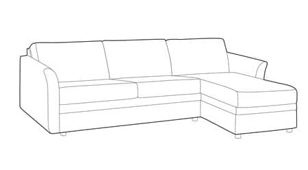 Schäslong höger framifrån sätt / extention right when you stand looking at the sofa