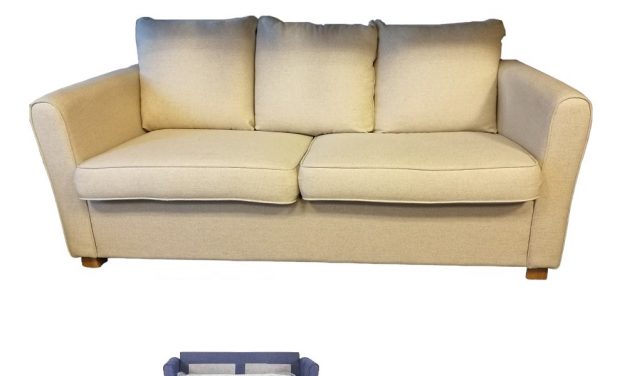 Bella 3-sits bäddsoffa i ekologiskt tyg