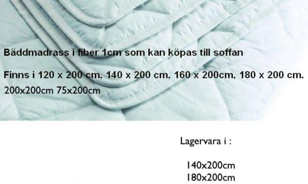 Tunn bäddmadrass ca 1 cm i valfri storlek
