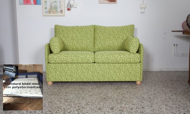 Romeo 2-sits soffa i insänt tyg