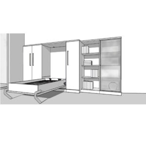 Inbyggnadssäng stående outlet 2x86x200cm