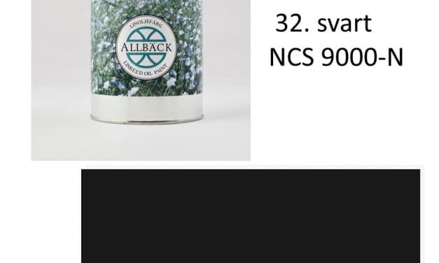 Allbäcks linoljefärg 1l 32 Svart
