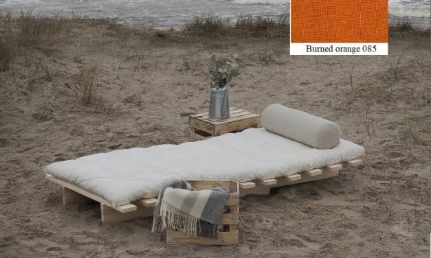 Bäddmadrass futon 140 x 200cm in burned orange 085 outlet
