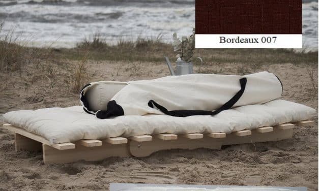 Bäddmadrass futon 140x200cm i dark bordaux 007 Outlet