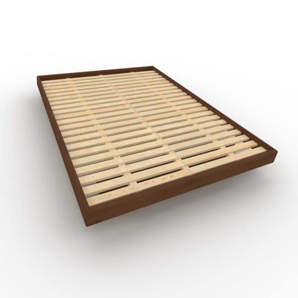 Carre bed frame walnut med ribbor