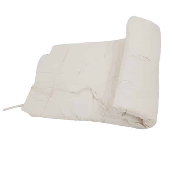 Travelfuton fran Polonia Natural design halvt utrullad frilagd