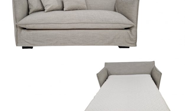 Merano bäddsoffa från Göinge möbler med avtagbar klädsel.