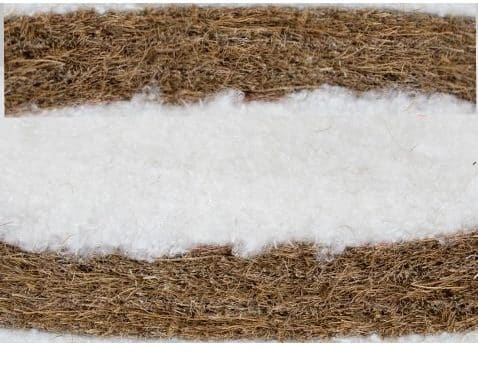 Extra fast kokos madrass med ett lager bomull i mitten 160 x 200cm outlet (kopia)