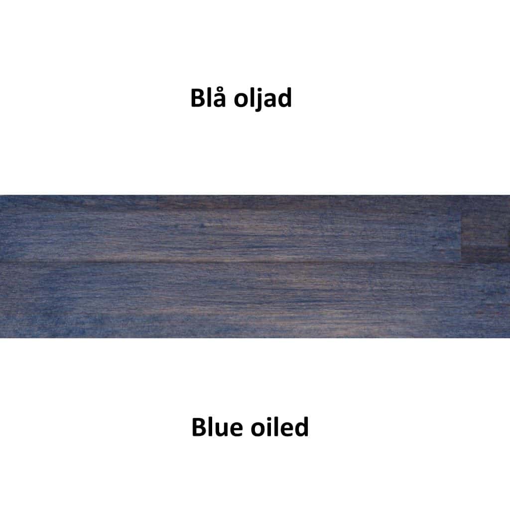 Blue oiled finger jointed beech wood / Blå oljad stvlimmad bok