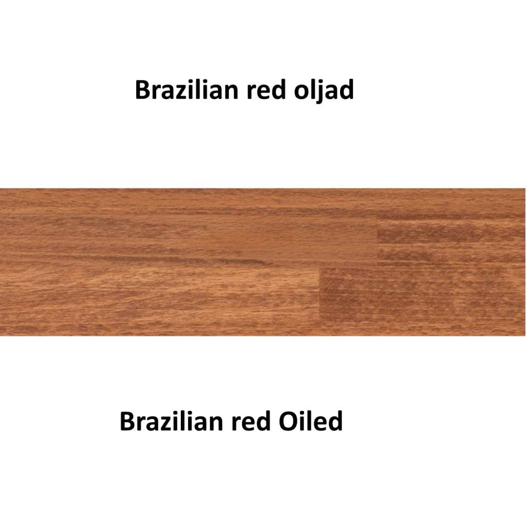 oiled finger jointed beech / Brazilian red Oljad  stavlimmad bok