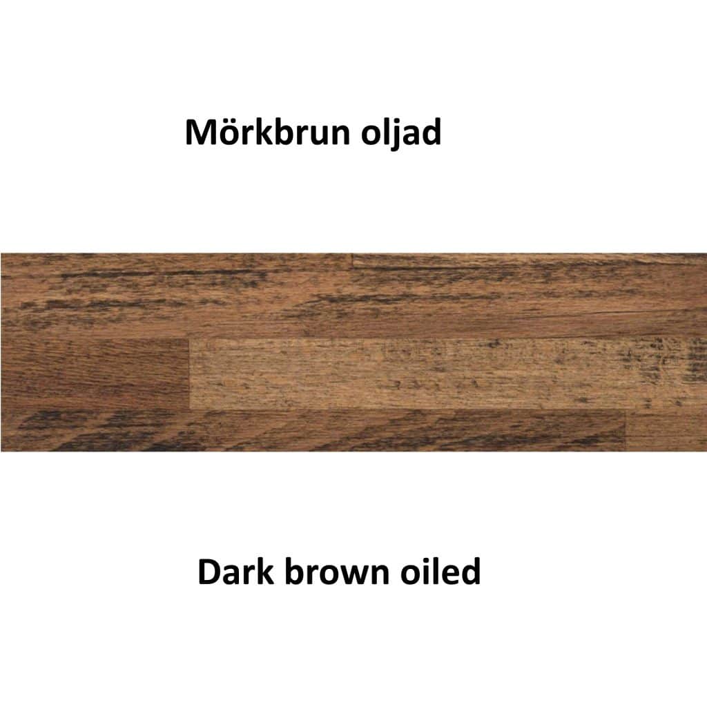 Dark brown oiled finger  jointed beech wood / Mörkbrun oljad stavlimmad bok