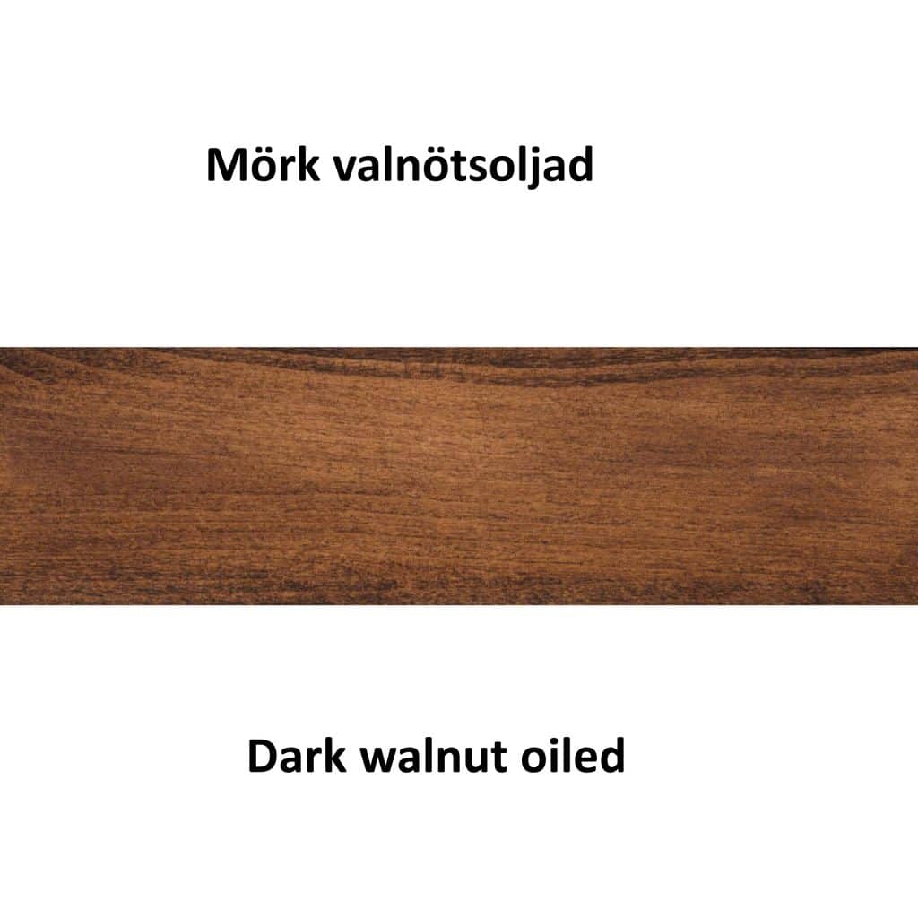 Dark walnut oiled finger jointed beech  /  Mörk valnöt oljad stavlimmad bok