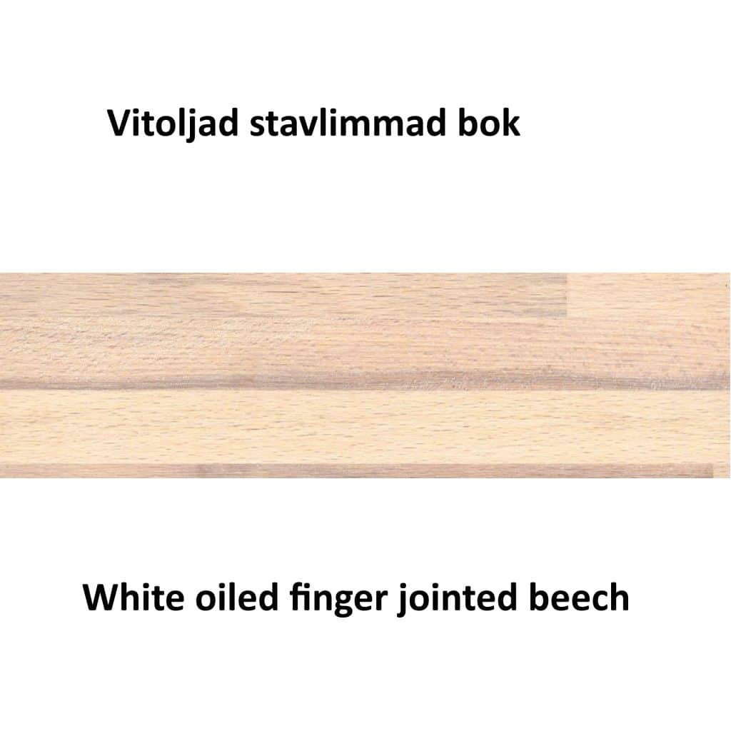 White oiled finger jointed beech / Vitoljad stavlimmad bok