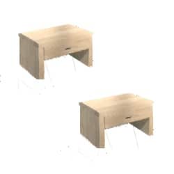 Bed side tables with drawer 2st / Nattudksbord med en låda 2st