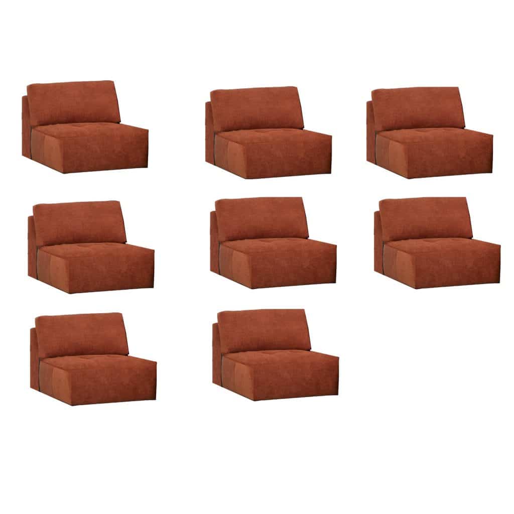 Eight parts with back and cushion  / Åtta delar med ryggstöd och kudde