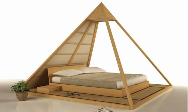 Cheope pyramid himmelssäng sängram från Italienska Cinius