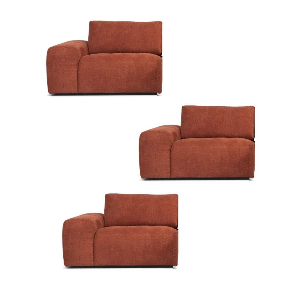 Three parts with back and arm rest and cushion / Tre delar med rygg och armstöd och kudde