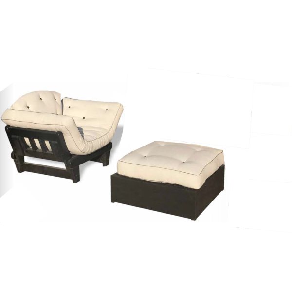 Sole futonbaddfatolj med pall outlet