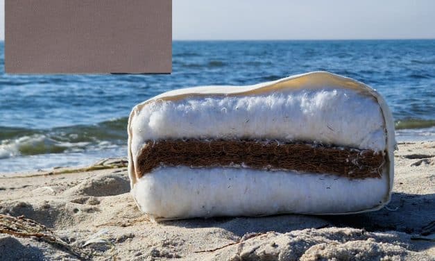 Coco naturligt tjock futon140 x 200cm i grått tyg 002