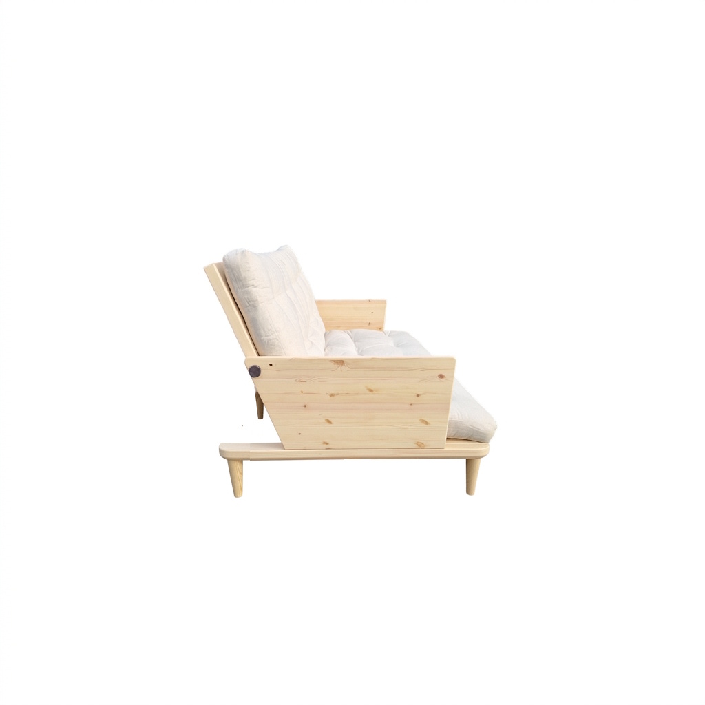Onslunda futonbäddsoffa bäddmått 160 x 220 cm bara trä stomme - Bild 16