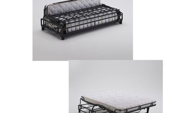 Lampolet bäddsoffsmekanism i valfri storlek med metallnäts botten och bajonettfästen
