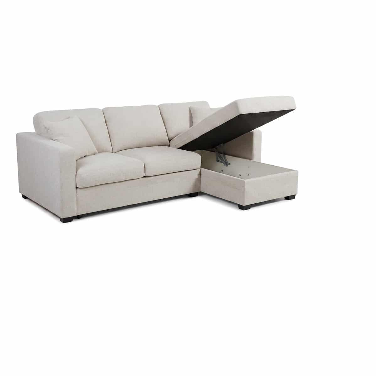 Bästekille bäddsoffa med schäslong från Österlen inredning med 17cm tjock madrass - Bild 4