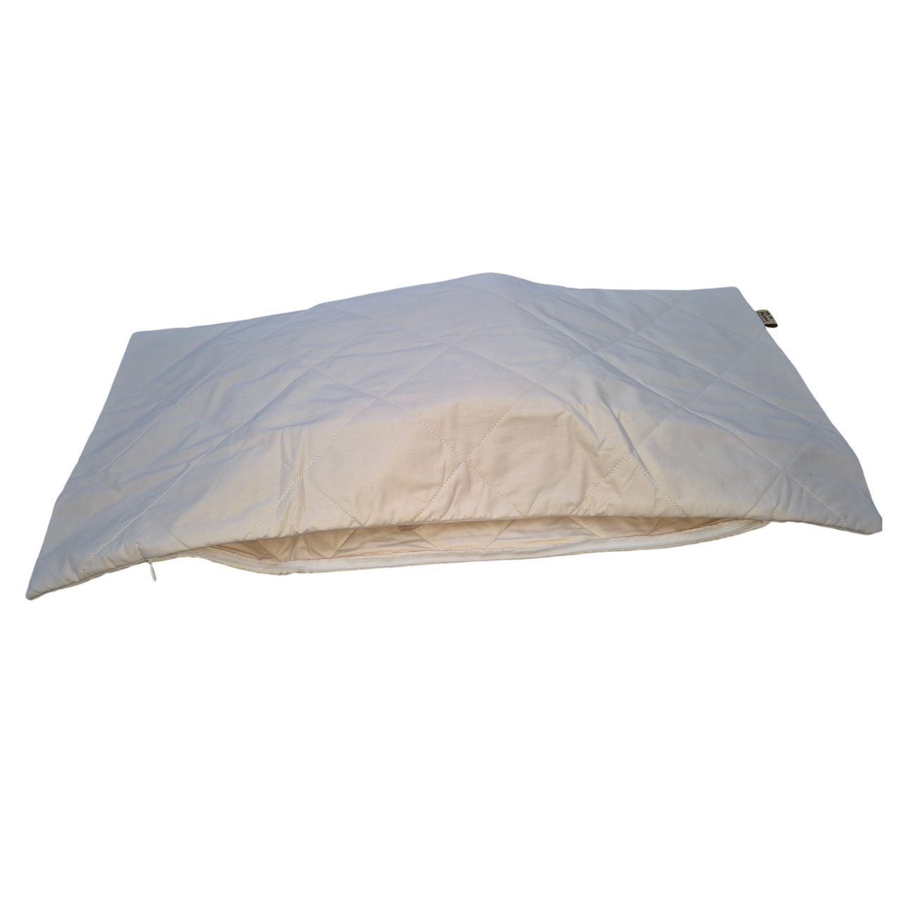 Överdrag till bovetekudde i ekologisk bomull 40 x 80cm med lite innehåll Overdrag till bovetekudde i ekologisk bomull 40 x 80cm med lite innehall