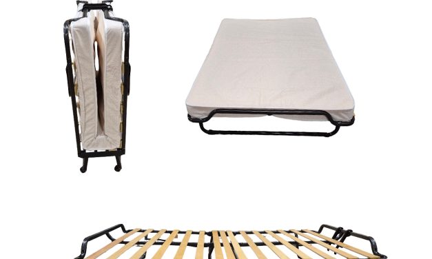 Hotell extra säng på hjul med 12cm bonellresår madrass 120 x 200cm 10 pack